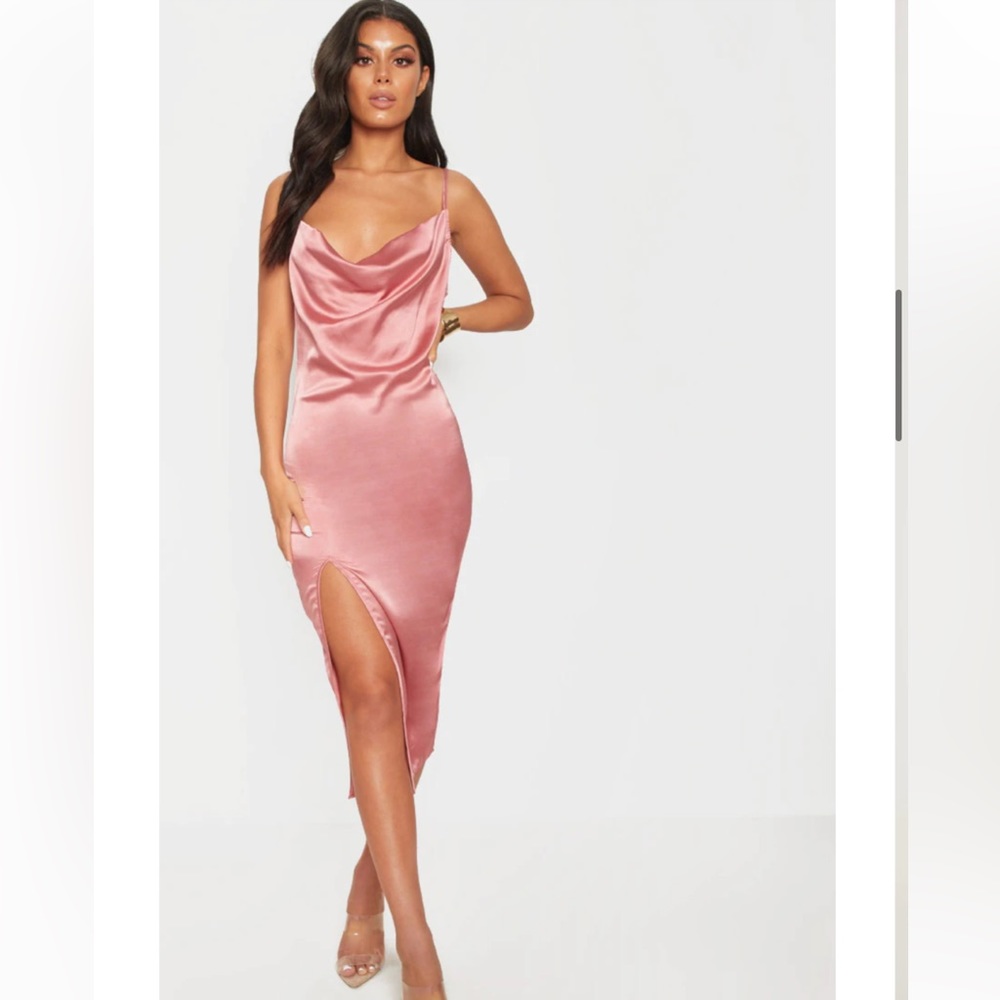 PRETTYLITTLETHING Satin dress